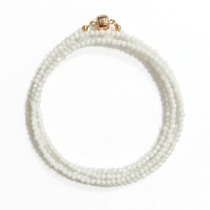 Luminous Stone | Faceted Wrap Bracelet or Necklace