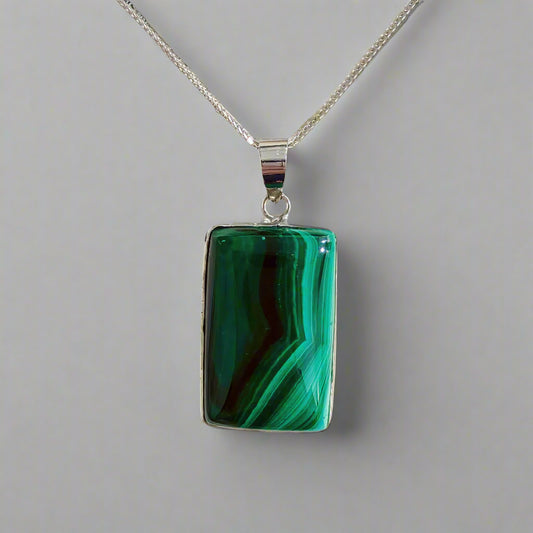 Verdant Echo | Malachite Pendant