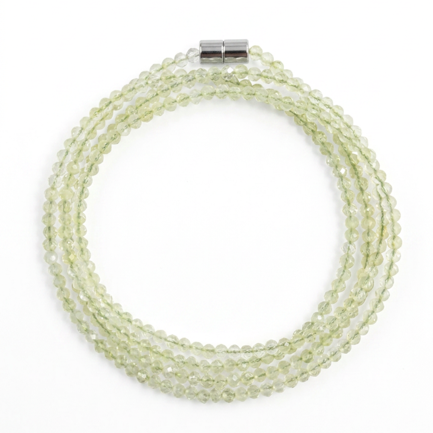 Prehnite | Faceted Gemstone Wrap Bracelet or Necklace