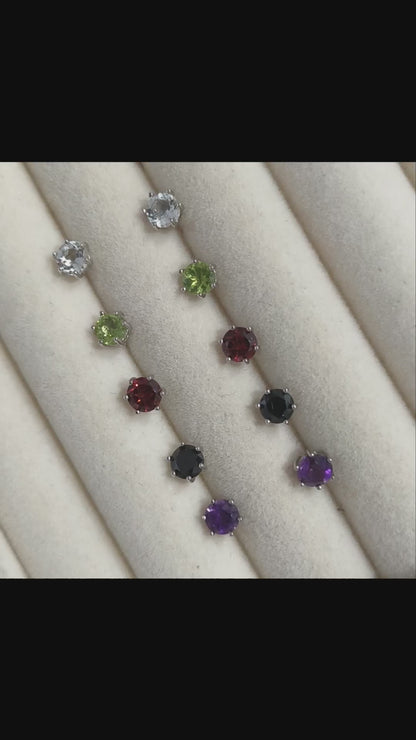 Starlit Essence | Gemstone Stud Earrings