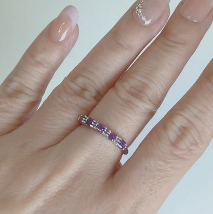 Violet Line | Amethyst Band Ring