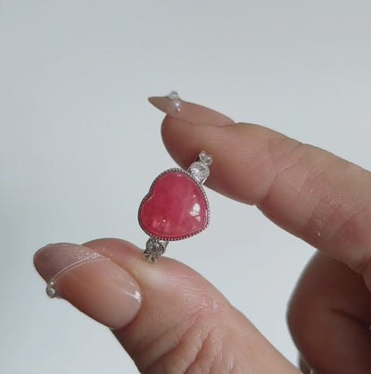 Heart Glow | Rhodonite Heart Ring