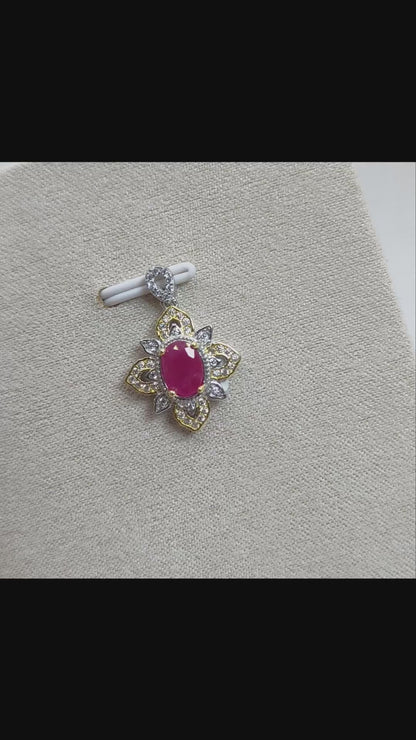 Scarlet Fleur | Ruby Pendant