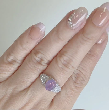 Celestielle | Lavender Amethyst Pavé Ring