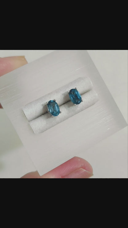 Midnight Tide | London Blue Topaz Studs