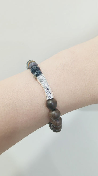 Stormwood | Pietersite & Agarwood Bracelet