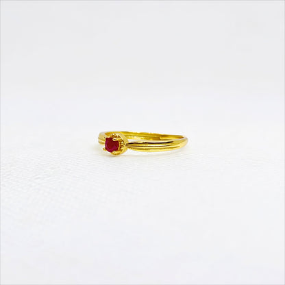 Crimson Dawn | Ruby Petite Ring