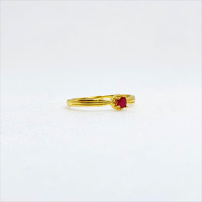 Crimson Dawn | Ruby Petite Ring