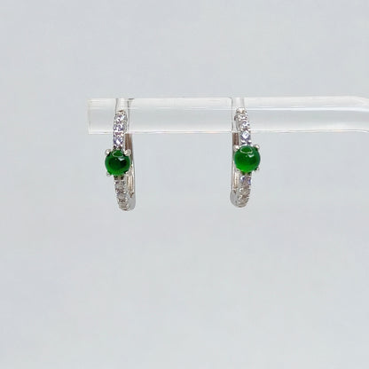 Dewlight Halo | Blue Water Jade Hoop Earrings