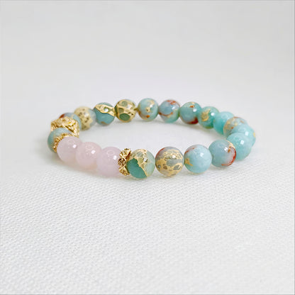 Mistblush Rose | Shou Shan Stone Bracelet