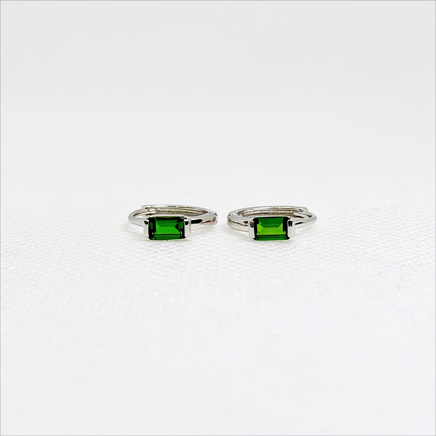Prism Arc | Diopside Hoop Earrings