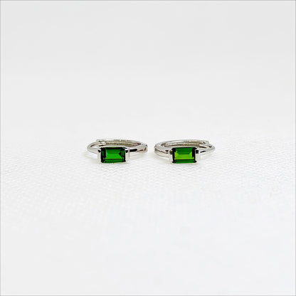 Prism Arc | Diopside Hoop Earrings
