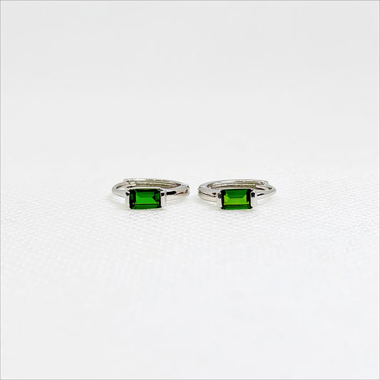 Prism Arc | Diopside Hoop Earrings
