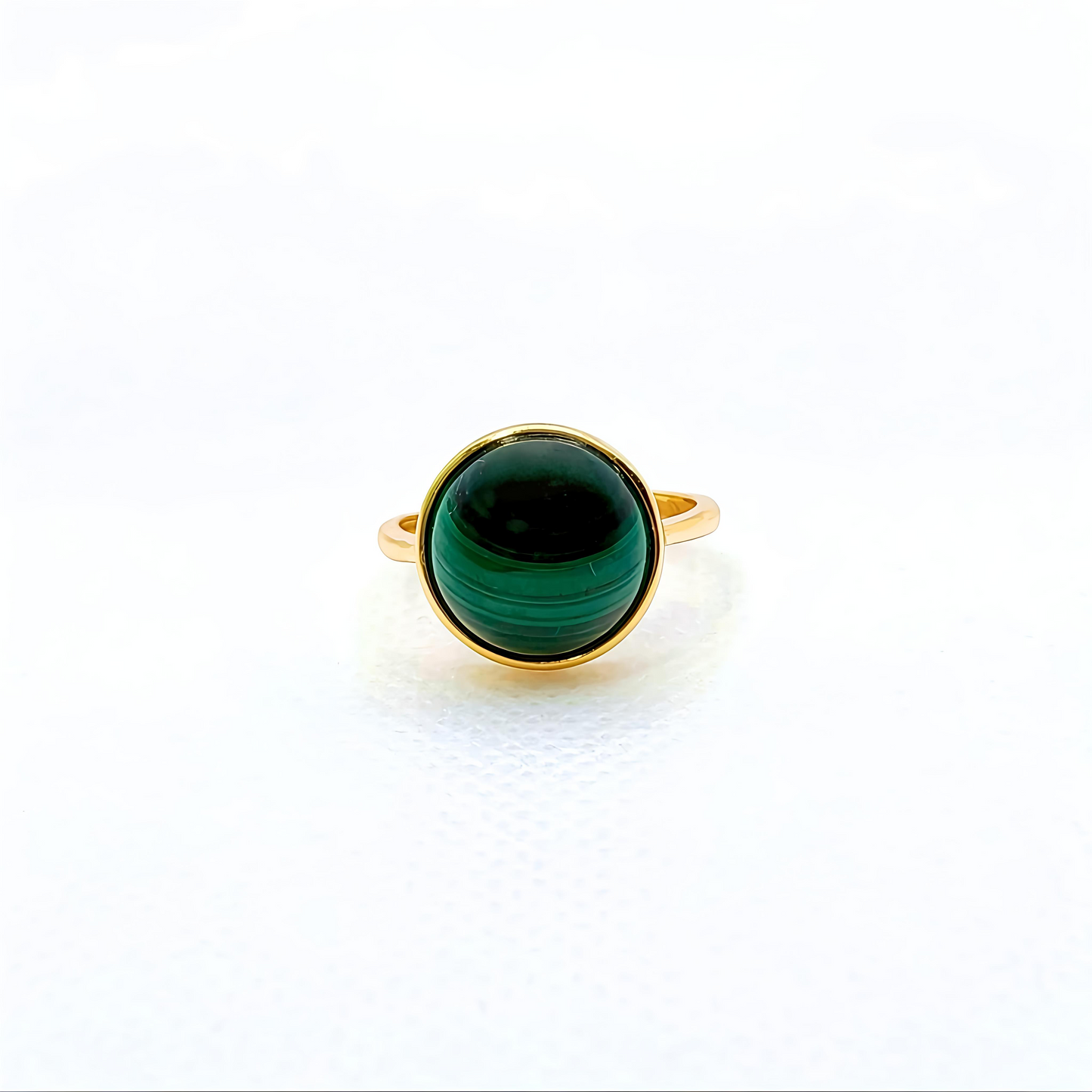 Aura Veil | Malachite Cabochon Ring
