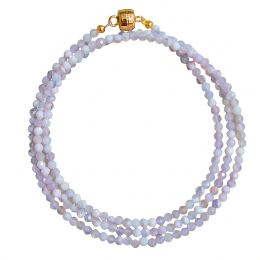 Lavender Amethyst | Faceted Gemstone Wrap Bracelet & Necklace