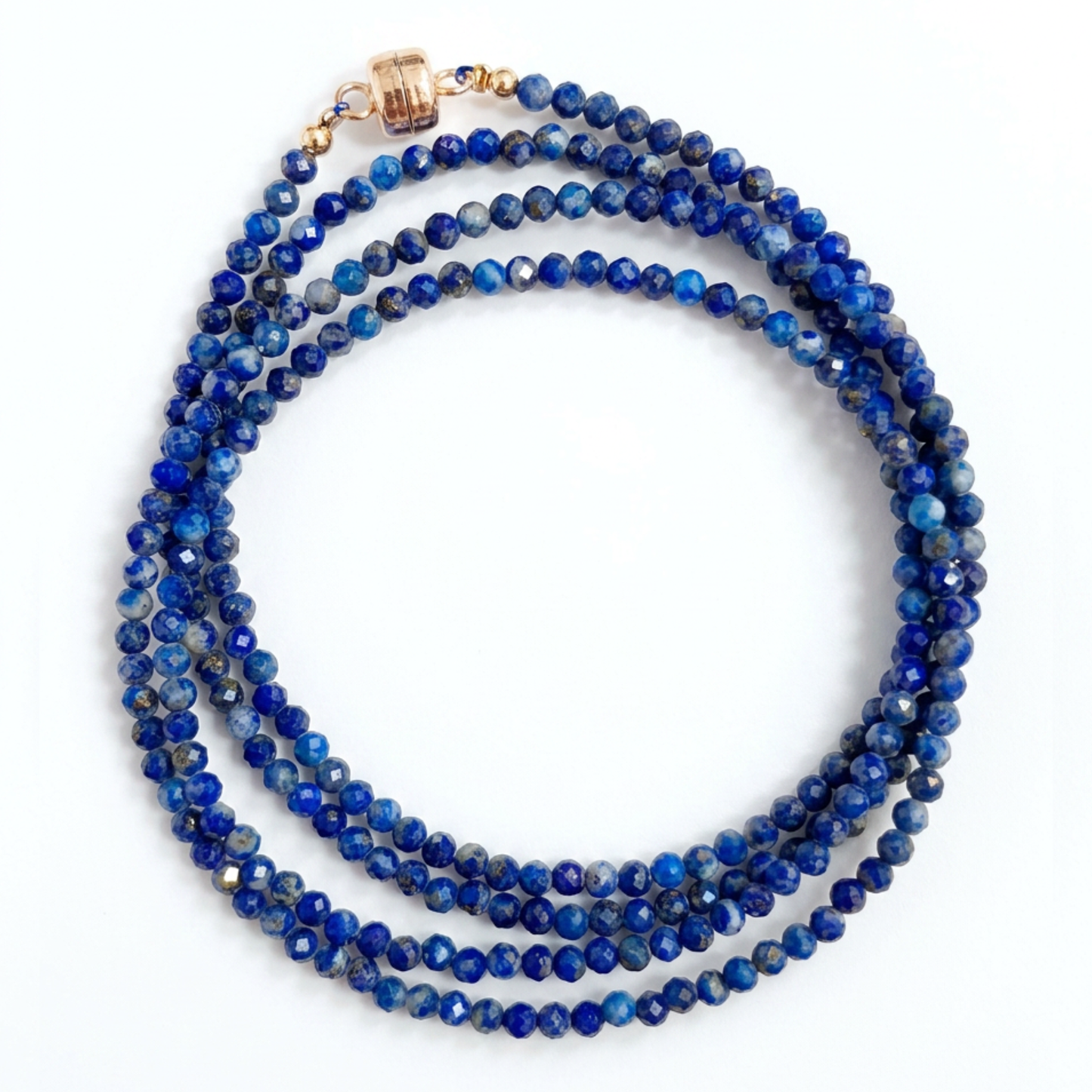 Lapis Lazuli | Faceted Gemstone Wrap Bracelet & Necklace