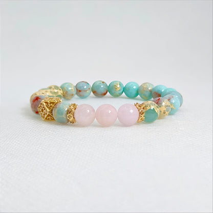 Mistblush Rose | Shou Shan Stone Bracelet