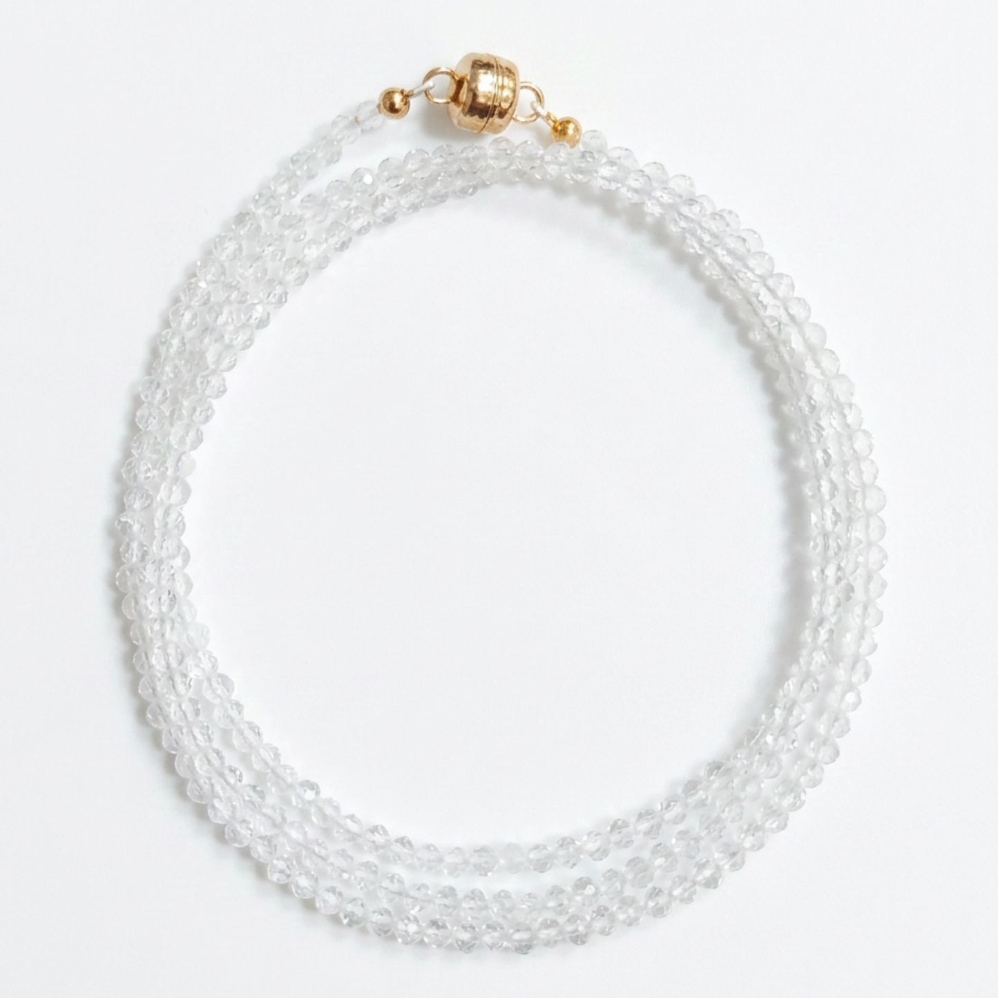 Clear Quartz | Faceted Gemstone Wrap Bracelet & Necklace