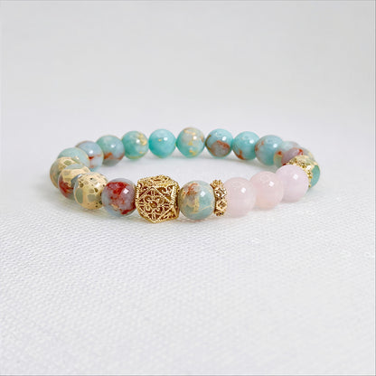 Mistblush Rose | Shou Shan Stone Bracelet