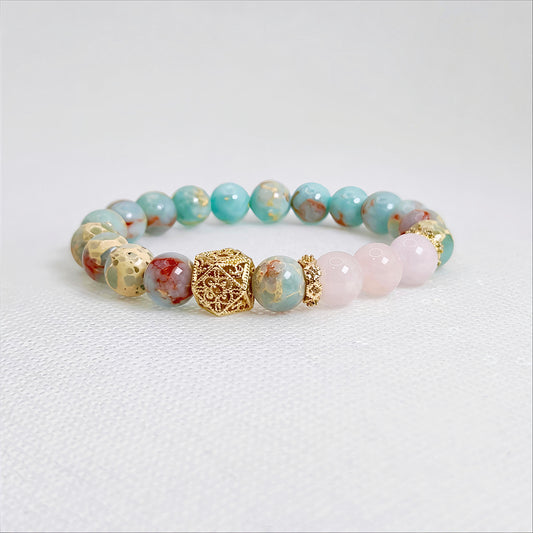 Mistblush Rose | Shou Shan Stone Bracelet