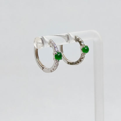 Dewlight Halo | Blue Water Jade Hoop Earrings