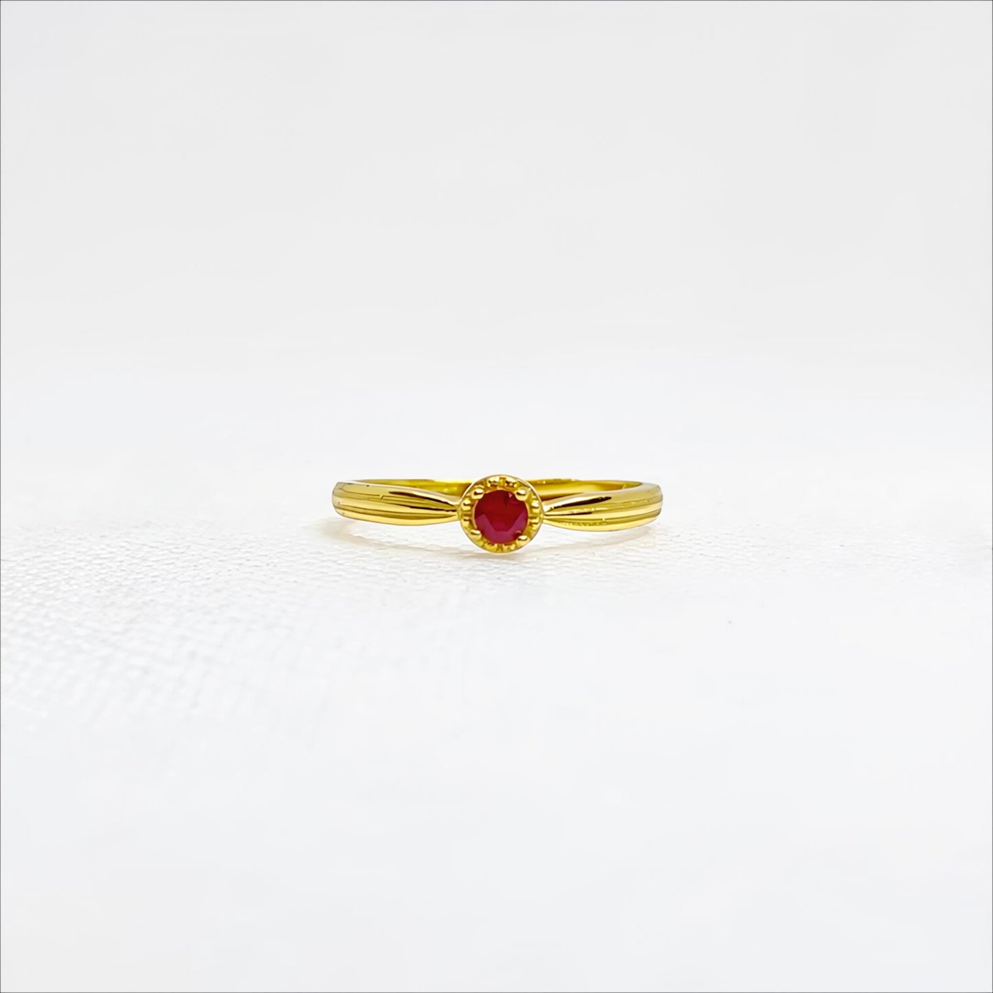 Crimson Dawn | Ruby Petite Ring