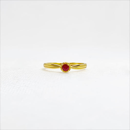 Crimson Dawn | Ruby Petite Ring