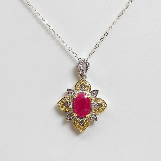 Scarlet Fleur | Ruby Pendant
