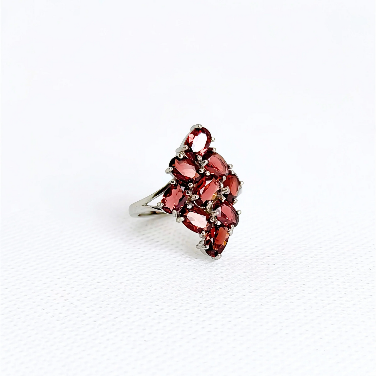 Celestial Bloom | Garnet Ring