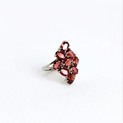 Celestial Bloom | Garnet Ring