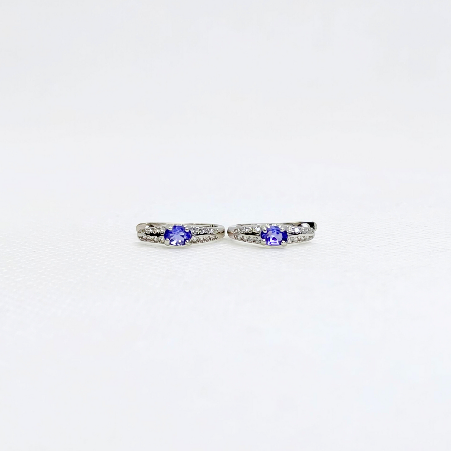 Twilight Gleam | Tanzanite Hoop Earrings