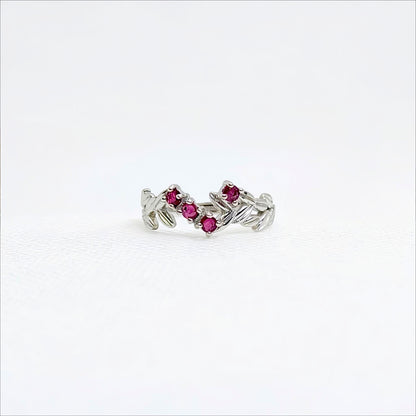 Scarlet Laurel | Ruby Leaf Ring