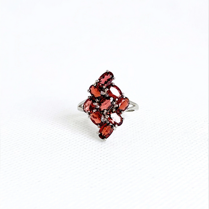 Celestial Bloom | Garnet Ring