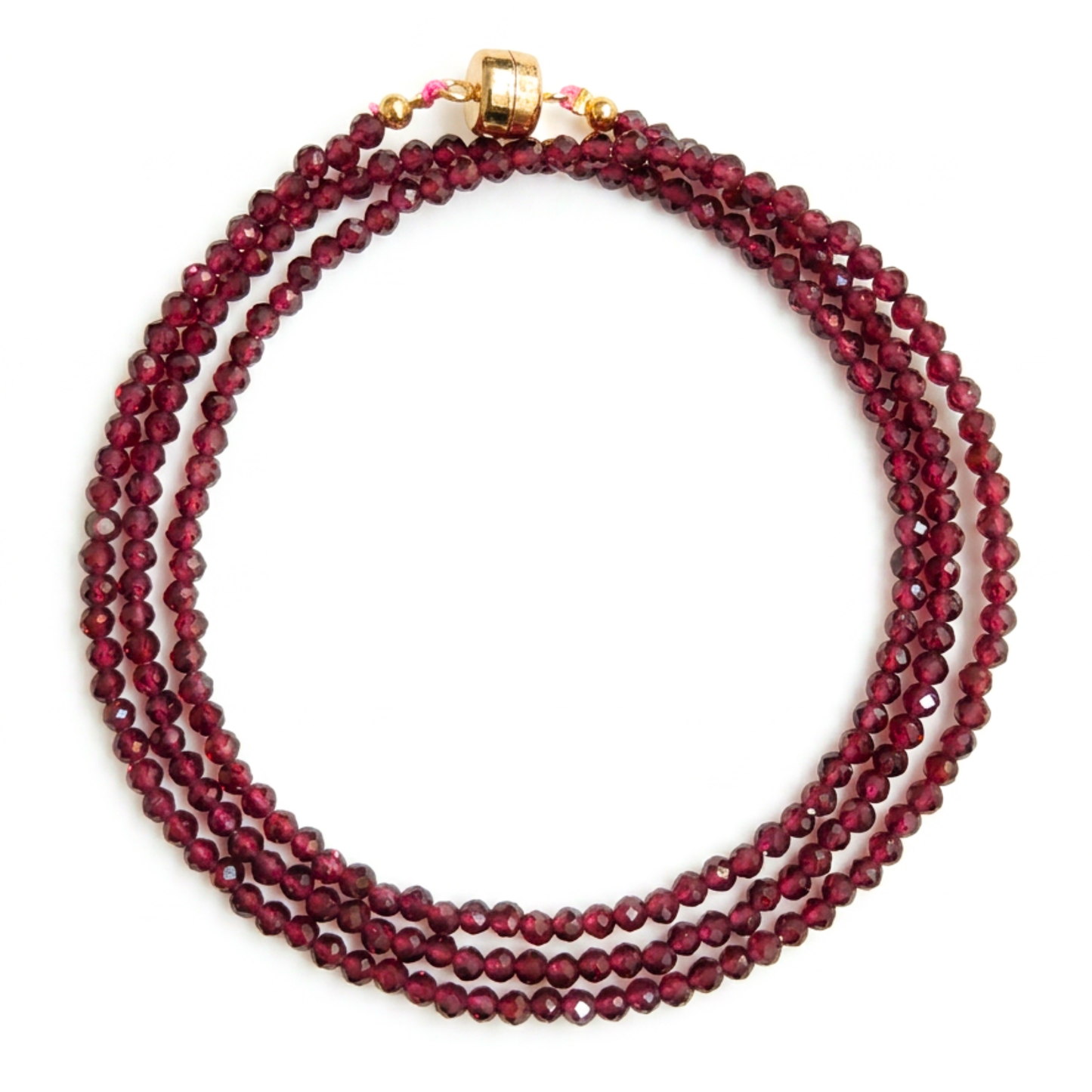 Garnet | Faceted Gemstone Wrap Bracelet & Necklace