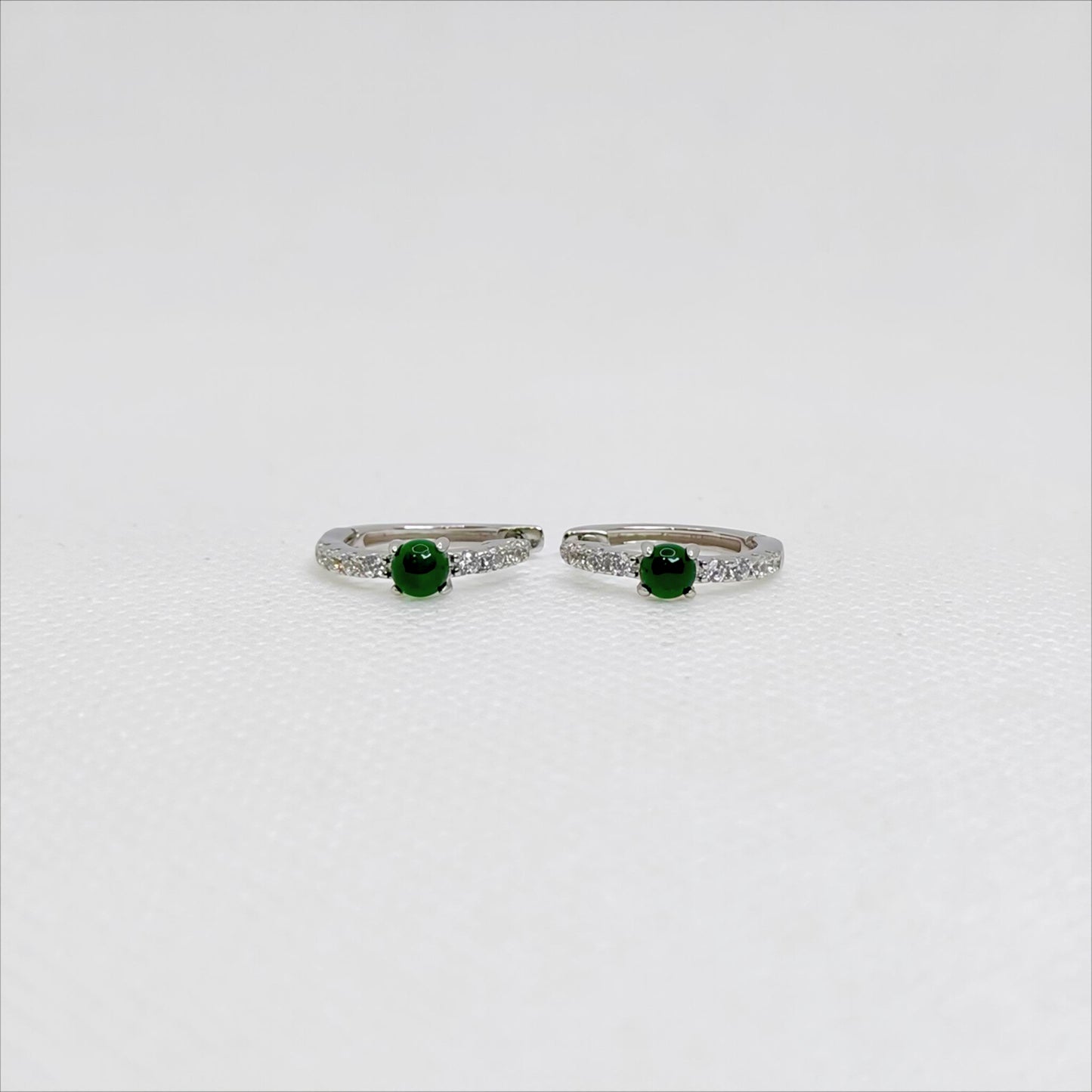 Dewlight Halo | Blue Water Jade Hoop Earrings