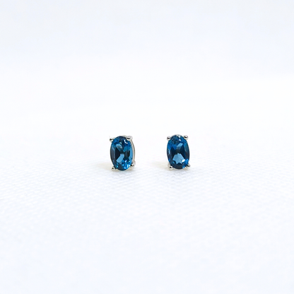 Midnight Tide | London Blue Topaz Studs