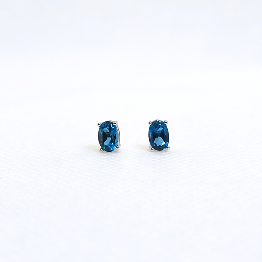 Midnight Tide | London Blue Topaz Studs
