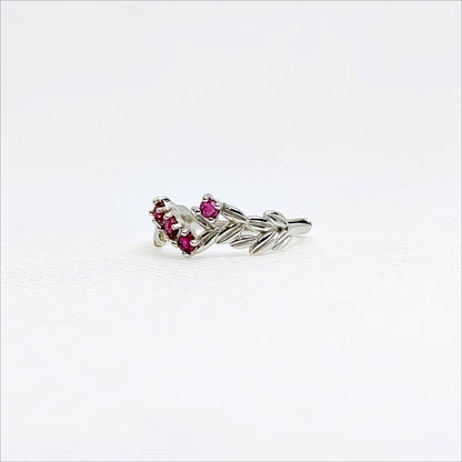 Scarlet Laurel | Ruby Leaf Ring
