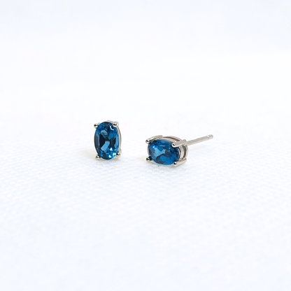 Midnight Tide | London Blue Topaz Studs