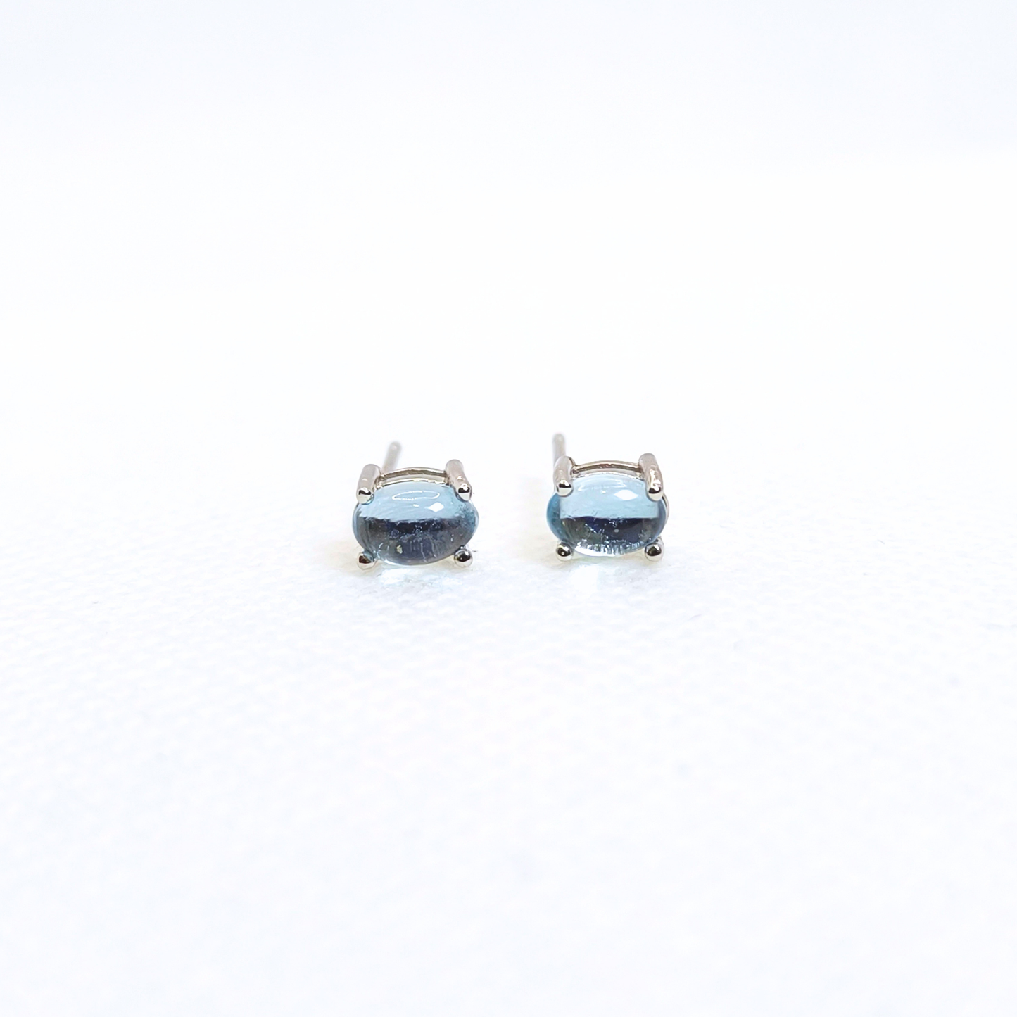 Moonmist | Blue Topaz Stud Earrings