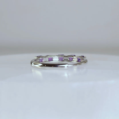 Violet Line | Amethyst Band Ring