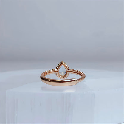 Twilight Bloom | Teardrop Moonstone Ring