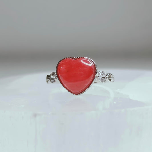 Heart Glow | Rhodonite Heart Ring