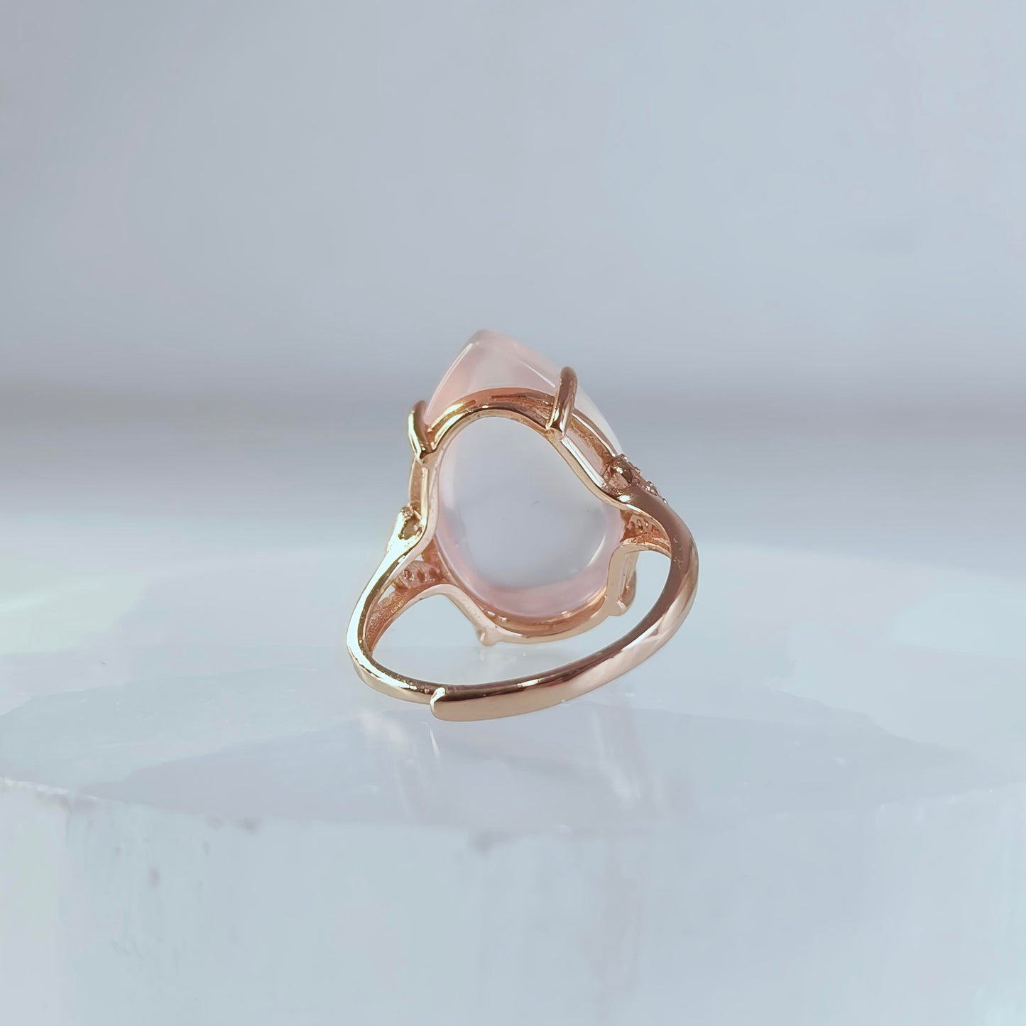 Blushdrop | Rose Quartz Teardrop Ring