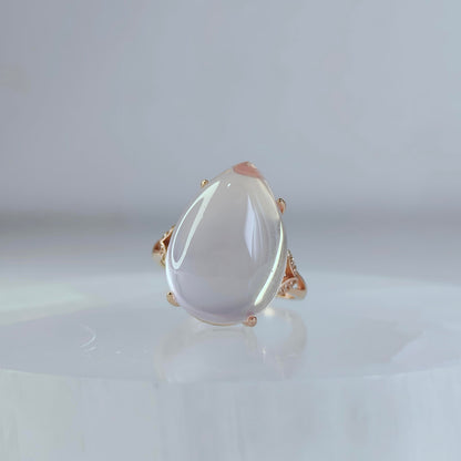 Blushdrop | Rose Quartz Teardrop Ring