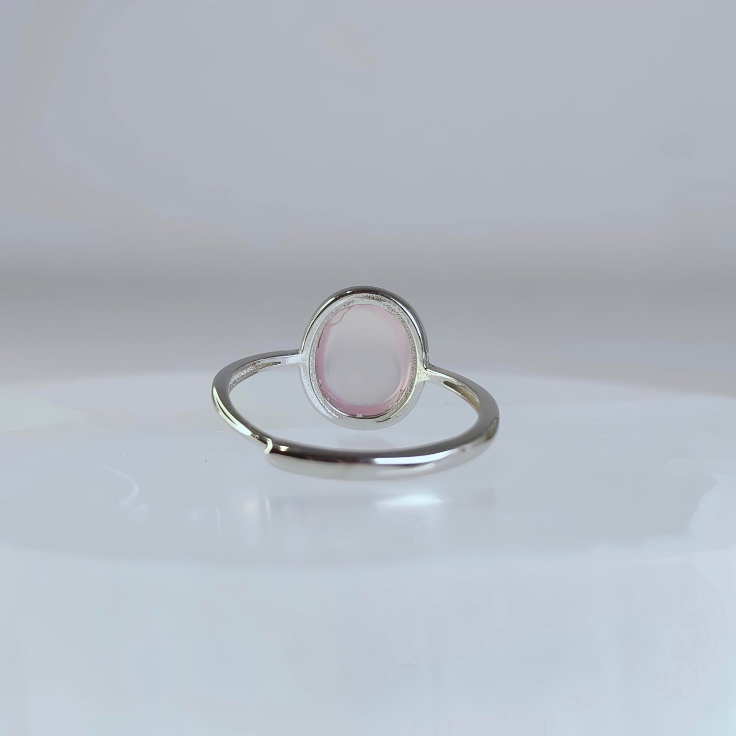 Whisper Bloom | Rose Quartz Oval Ring