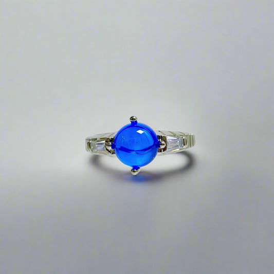 Celestial Core | Lab-Grown Sapphire Cabochon Ring