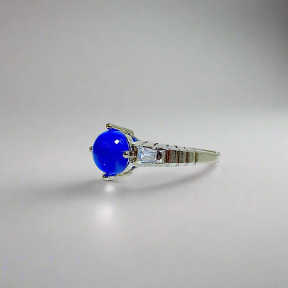 Celestial Core | Lab-Grown Sapphire Cabochon Ring
