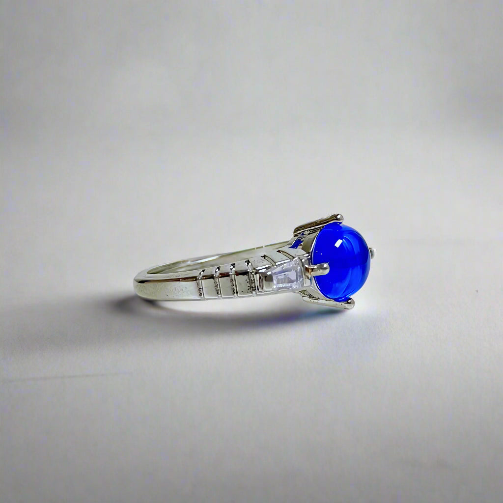 Celestial Core | Lab-Grown Sapphire Cabochon Ring