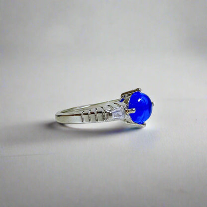 Celestial Core | Lab-Grown Sapphire Cabochon Ring